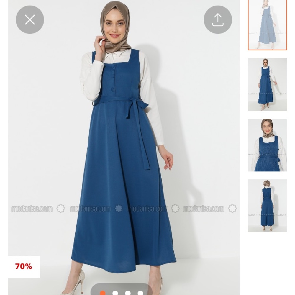 Indigo Sweetheart Unlined Dress